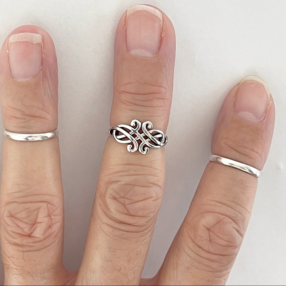 Sterling Silver Celtic Toe Ring, Silver Ring - image 6